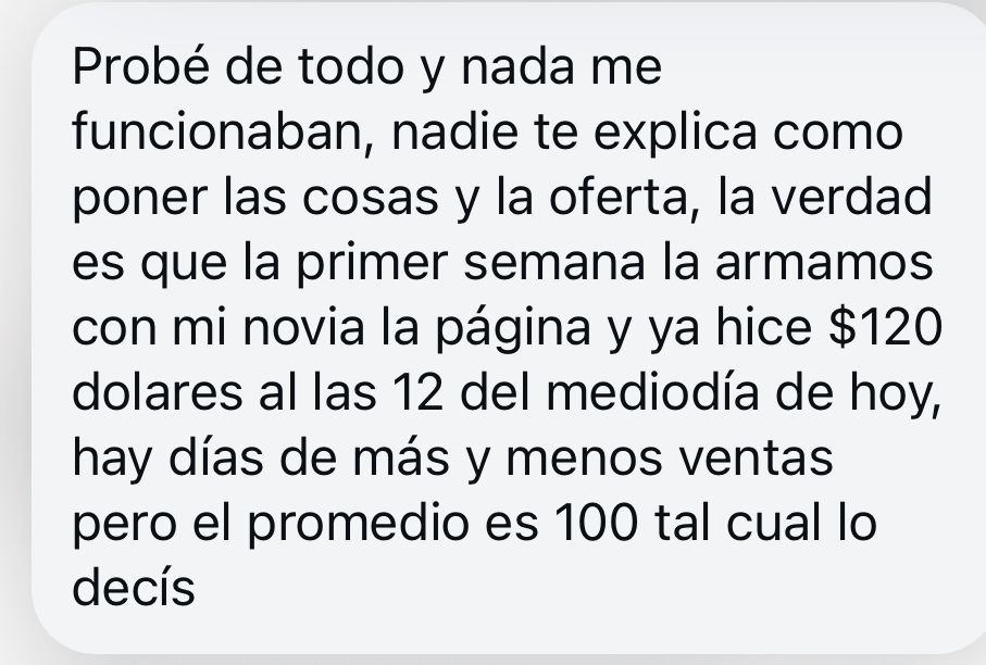 Testimonio WhatsApp